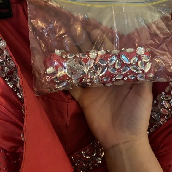 MB Bride Pink Strapless Formal Prom Dress - Picture 7 of 13